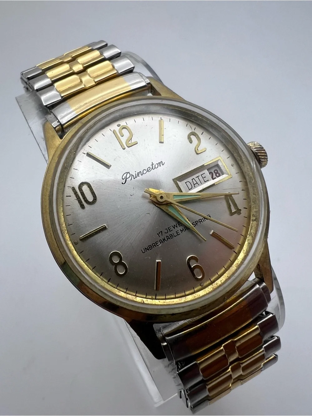 Princeton Two-Tone Date Watch in Gold & Silver